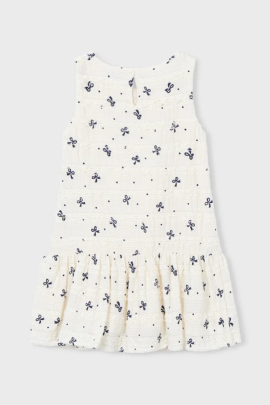 Dziewczynka Mayoral sukienka dziecięca 3945.6N.Mini.PPY2 biały