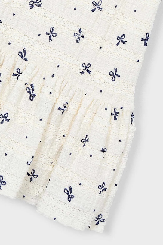 Mayoral sukienka dziecięca biały 3945.6N.Mini.PPY2