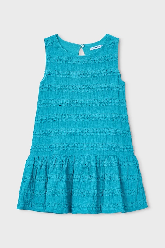Dječja haljina Mayoral mini tirkizna 3945.6N.Mini.PPY2