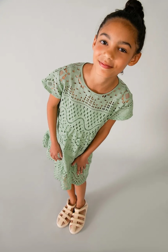 Dievčenské šaty Mayoral čipka zelená 6904.8A.Junior.PPY2