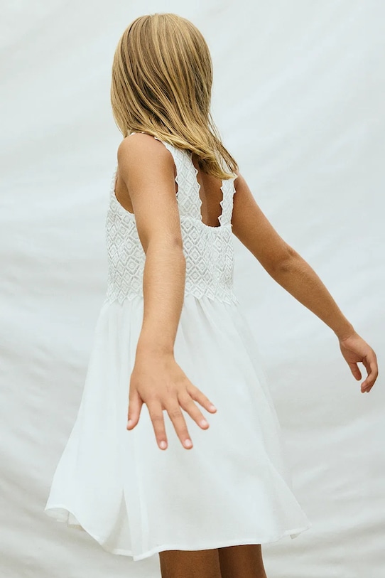 Mayoral sukienka dziecięca 6905.8A.Junior.PPY2 biały