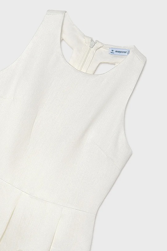 Dziewczynka Mayoral sukienka z dodatkiem lnu dziecięca 6906.8B.Junior.PPY2 biały