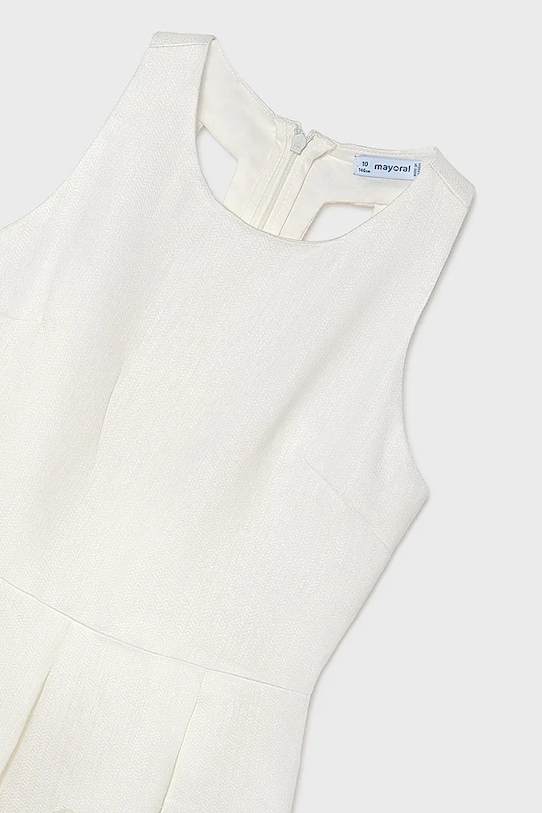 Dziewczynka Mayoral sukienka z dodatkiem lnu dziecięca 6906.8B.Junior.PPY2 biały