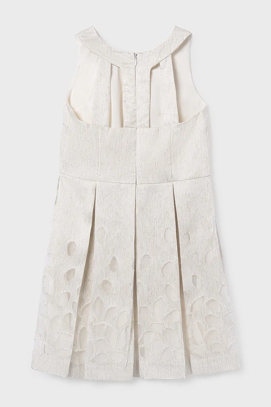 Dziewczynka Mayoral sukienka z dodatkiem lnu dziecięca 6906.8B.Junior.PPY2 beżowy