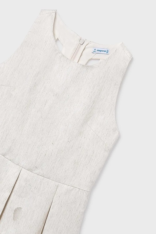 Mayoral sukienka z dodatkiem lnu dziecięca beżowy 6906.8B.Junior.PPY2