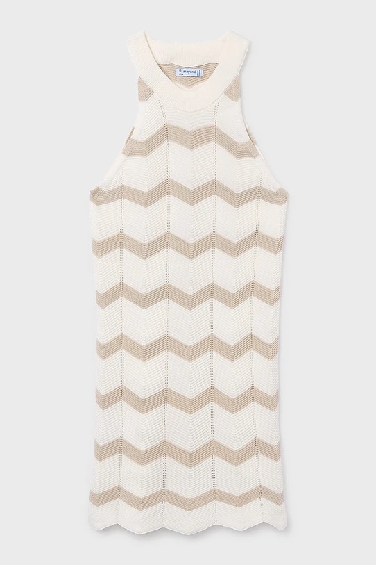 Παιδικό βαμβακερό φόρεμα Mayoral 6907.8B.Junior.PPY2 μπεζ SS26
