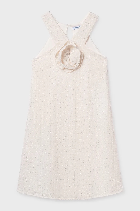 Mayoral sukienka dziecięca 6909.8B.Junior.PPY2 beżowy SS26