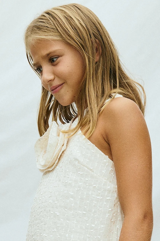 Mayoral sukienka dziecięca 6909.8B.Junior.PPY2 beżowy