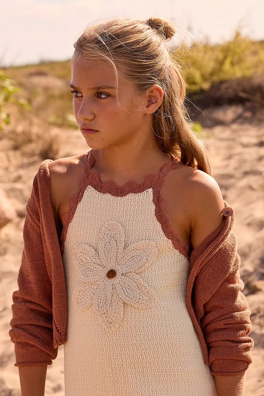 Otroška bombažna obleka Mayoral 6911.8C.Junior.PPY2 bela