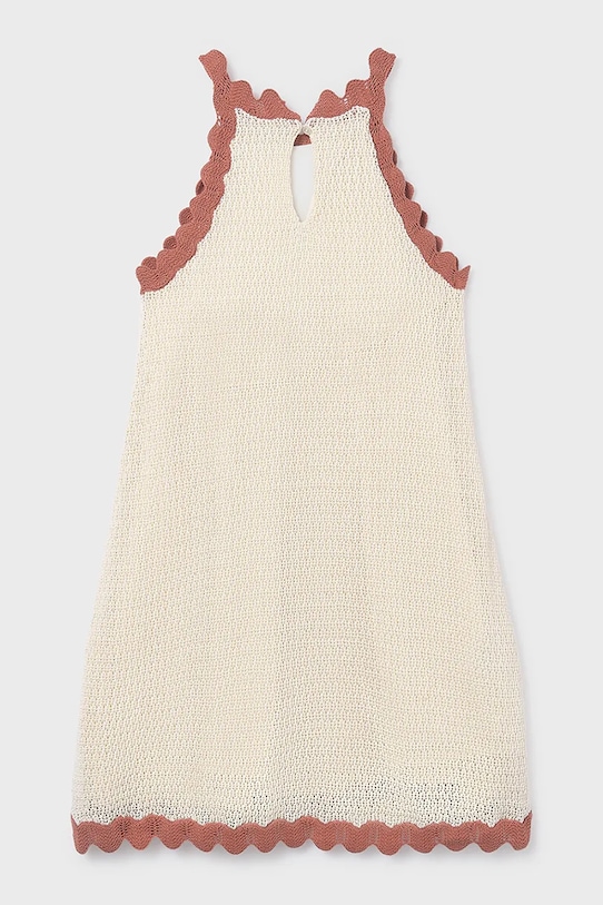 Deklice Otroška bombažna obleka Mayoral 6911.8C.Junior.PPY2 bela