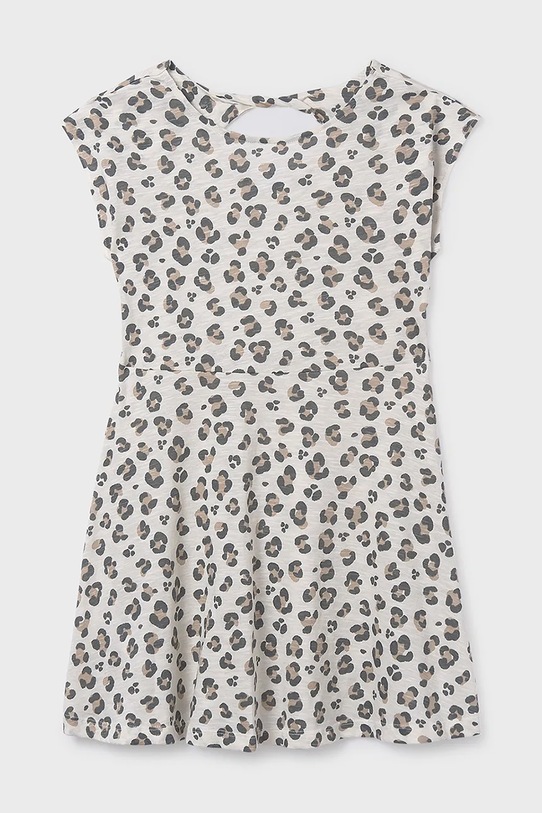 Mayoral sukienka bawełniana dziecięca 6912.8E.Junior.PPY2 beżowy SS26