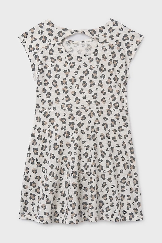 Dziewczynka Mayoral sukienka bawełniana dziecięca 6912.8E.Junior.PPY2 beżowy