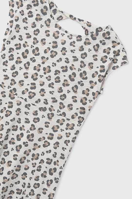 Mayoral sukienka bawełniana dziecięca beżowy 6912.8E.Junior.PPY2