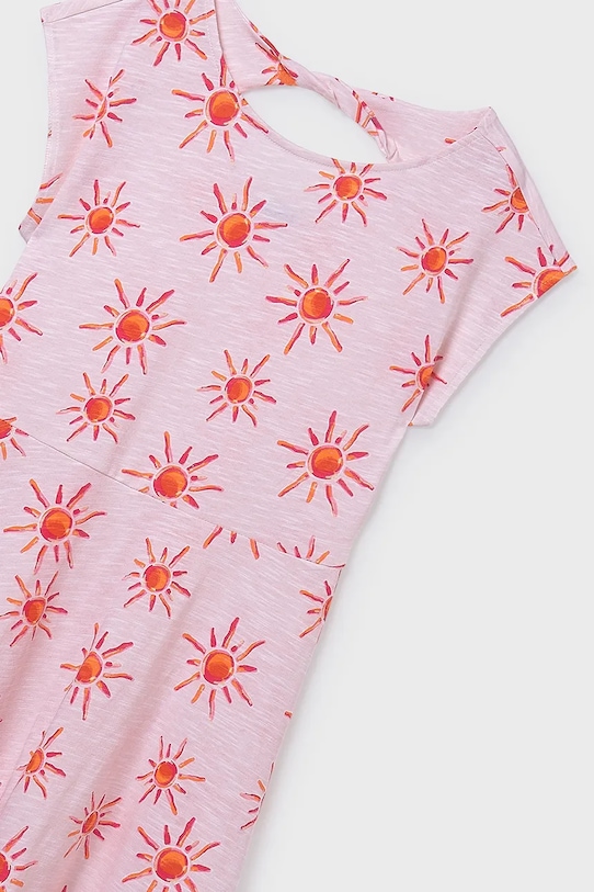 Dziewczynka Mayoral sukienka bawełniana dziecięca 6912.8E.Junior.PPY2 różowy
