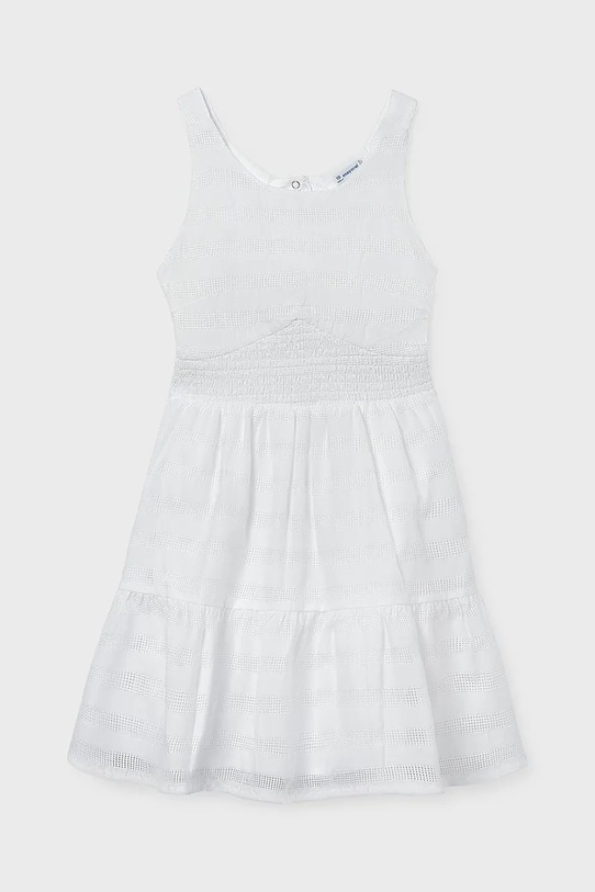 Mayoral sukienka bawełniana dziecięca bawełna biały 6913.8F.Junior.PPY2