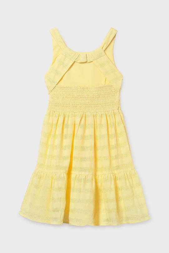 Fete Mayoral rochie din bumbac pentru copii 6913.8F.Junior.PPY2 galben