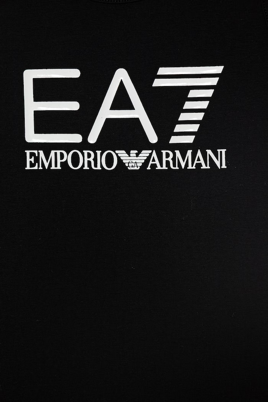 Dziewczynka EA7 Emporio Armani sukienka bawełniana z elastanem 7G000150.AF12484 czarny