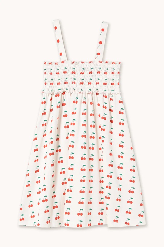 Otroška bombažna obleka Tinycottons CHERRIES STRAP DRESS SS26.020 bela SS26