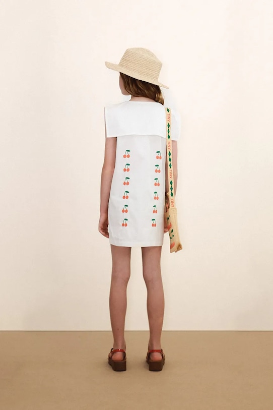 Tinycottons sukienka bawełniana dziecięca MINI CHERRIES TWILL DRESS SS26.311