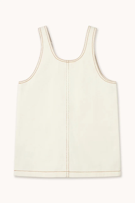 Tinycottons sukienka bawełniana dziecięca BLUE FLOWER PRINT DRESS SS26.345 biały SS26