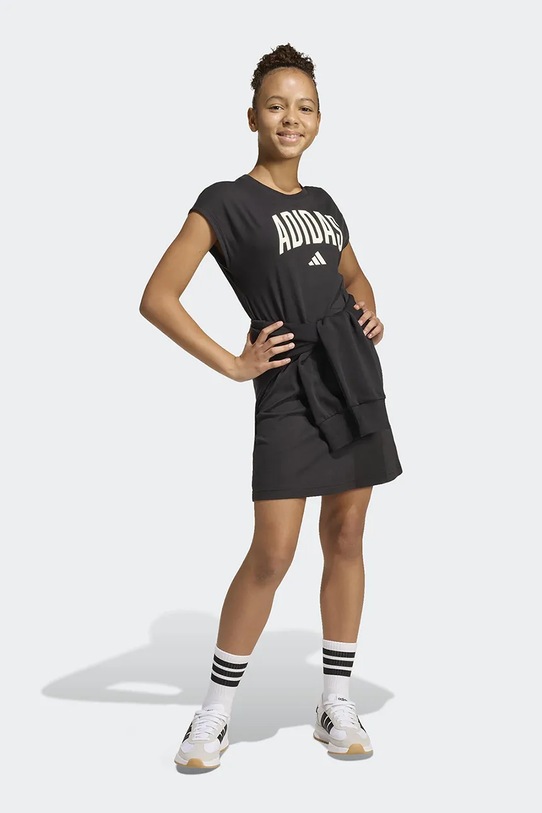 adidas sukienka bawełniana dziecięca czarny KC4594