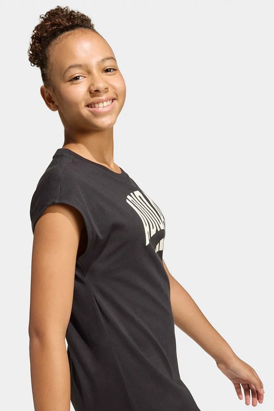 adidas sukienka bawełniana dziecięca KC4594 czarny