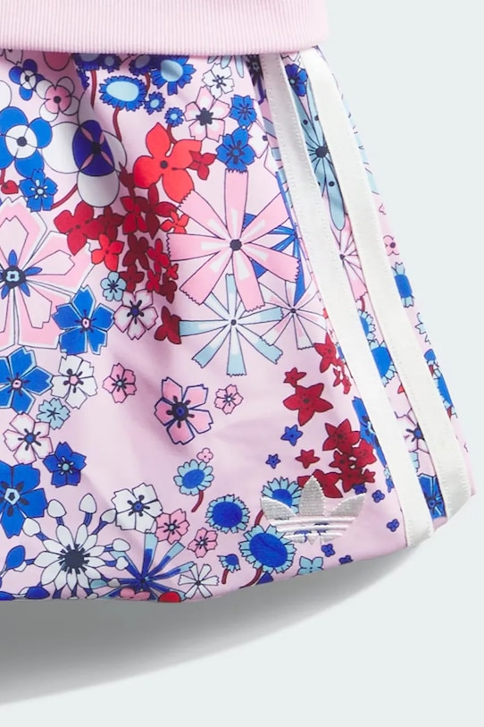 Παιδικό βαμβακερό φόρεμα adidas Originals LIBERTY KD1729 ροζ