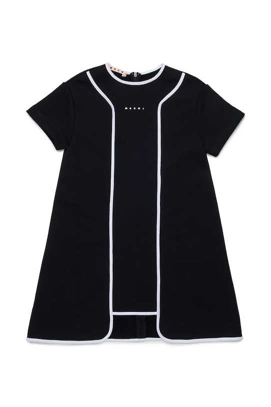 Дитяча бавовняна сукня Marni MD315F DRESS короткий чорний M01687.M00V0