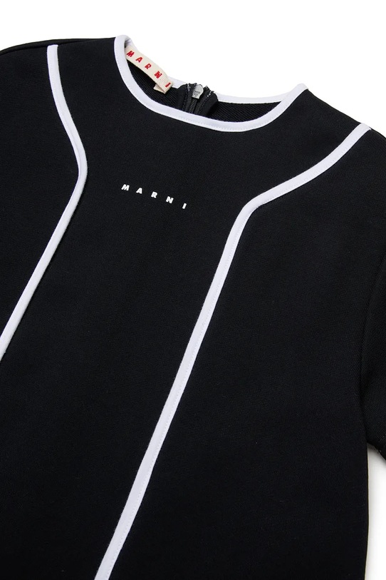 Dziewczynka Marni sukienka bawełniana dziecięca MD315F DRESS M01687.M00V0 czarny