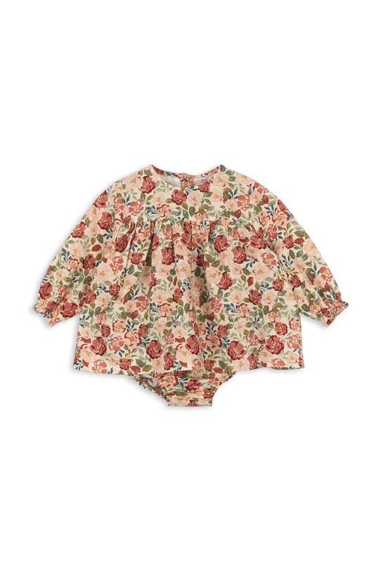 Βρεφικό βαμβακερό φόρεμα Konges Sløjd BELLA FRILL ROMPER GOTS βαμβάκι πολύχρωμο KS104691.PPY2