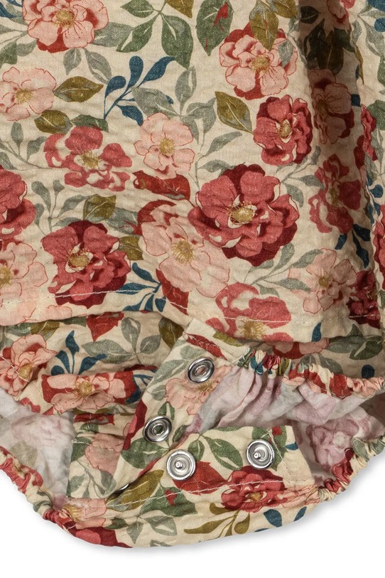 Βρεφικό βαμβακερό φόρεμα Konges Sløjd BELLA FRILL ROMPER GOTS KS104691.PPY2 πολύχρωμο