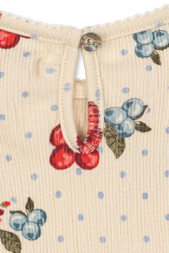 Dziewczynka Konges Sløjd sukienka dziecięca CHLEO DRESS GOTS KS104729.PPY2 beżowy