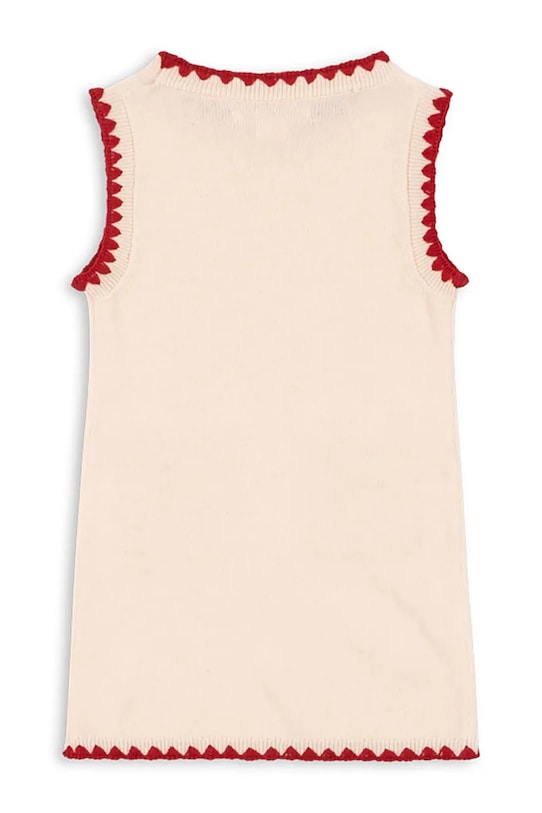 Dziewczynka Konges Sløjd sukienka wełniana dziecięca COLLETTE DRESS KS104750.PPY2 beżowy