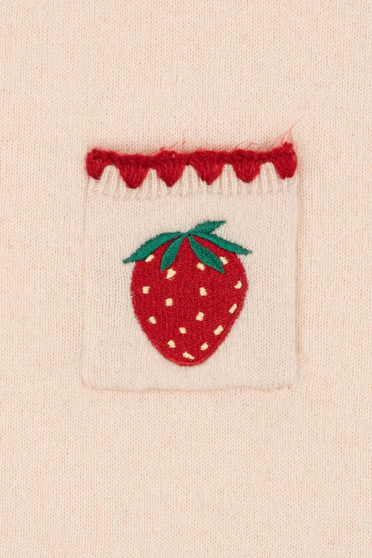 Konges Sløjd sukienka wełniana dziecięca COLLETTE DRESS KS104750.PPY2 beżowy