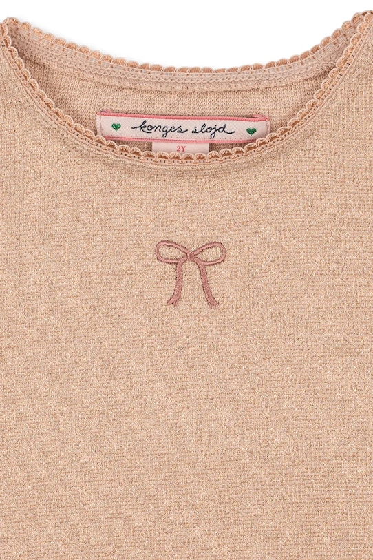 Dziewczynka Konges Sløjd sukienka dziecięca ROLI DRESS KS105056.PPY2 pomarańczowy