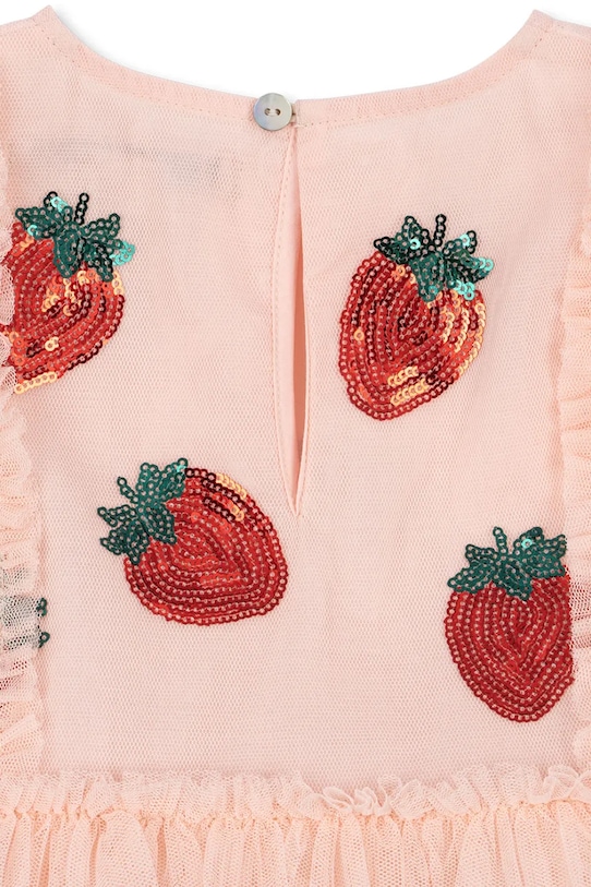 Dziewczynka Konges Sløjd sukienka dziecięca YVONNE FRILL DRESS KS105137.PPY2 różowy