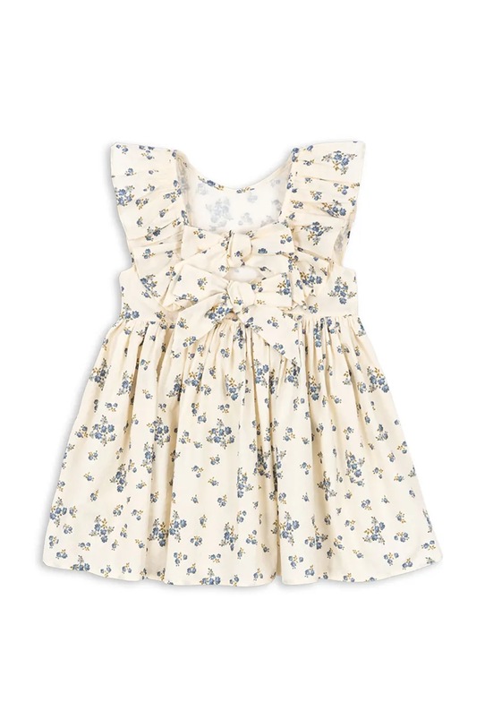 Dziewczynka Konges Sløjd sukienka bawełniana dziecięca CIANNA DRESS GOTS KS104732.PPY2 beżowy