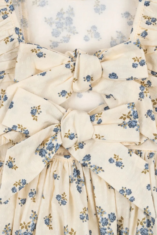 Konges Sløjd sukienka bawełniana dziecięca CIANNA DRESS GOTS beżowy KS104732.PPY2