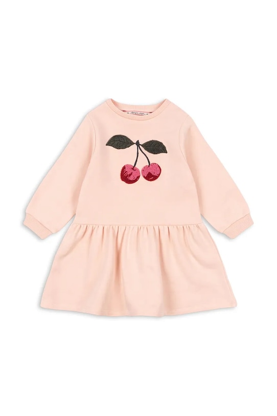 Dievčenské šaty Konges Sløjd LOU TERRY SWEAT DRESS OCS pletenina ružová KS104945.PPY2