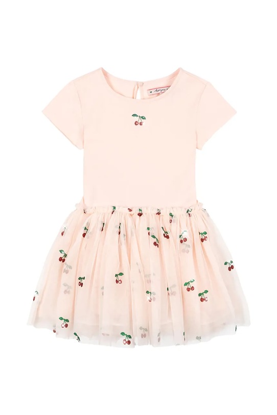 Konges Sløjd sukienka dziecięca BALLERINA DRESS wzorzyste różowy KS104658.PPY2