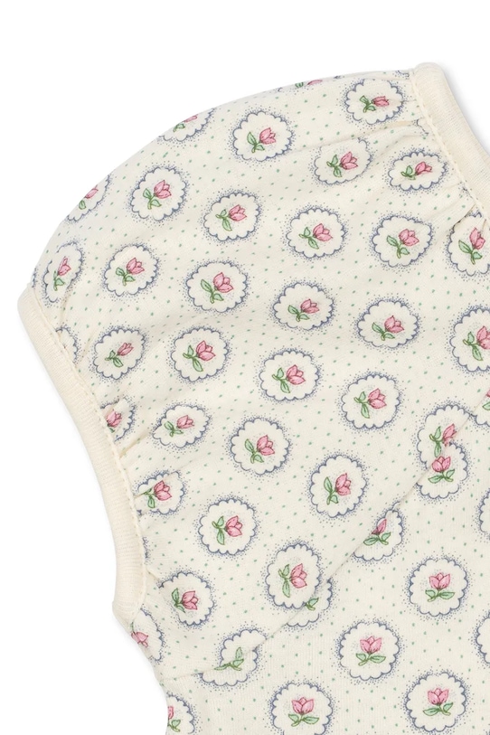 Dziewczynka Konges Sløjd sukienka bawełniana dziecięca CLASSIC SS DRESS GOTS KS104734.PPY2 beżowy