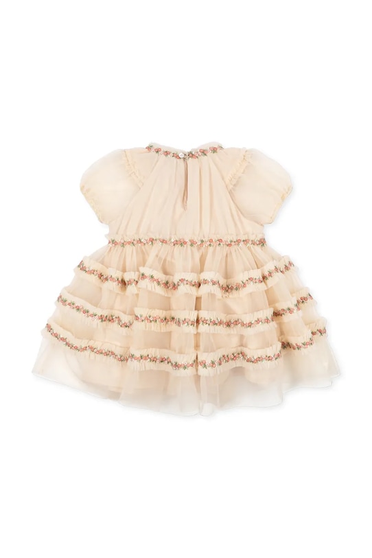 Dziewczynka Konges Sløjd sukienka dziecięca JOELLE DRESS KS104871.PPY2 beżowy