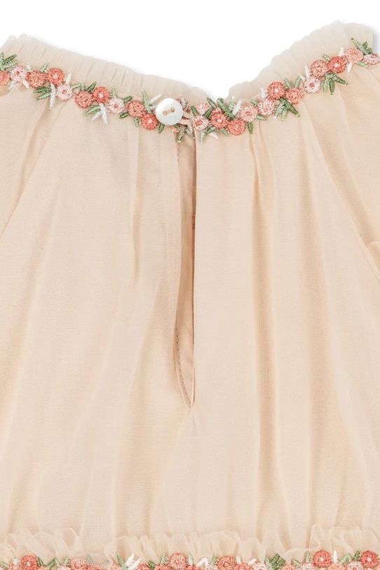 Konges Sløjd sukienka dziecięca JOELLE DRESS beżowy KS104871.PPY2