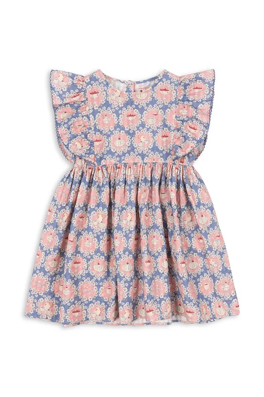 Dievčenské bavlnené šaty Konges Sløjd KIM FRILL DRESS GOTS bavlna viacfarebná KS104904.PPY2