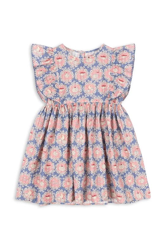 Παιδικό βαμβακερό φόρεμα Konges Sløjd KIM FRILL DRESS GOTS βαμβάκι πολύχρωμο KS104904.PPY2