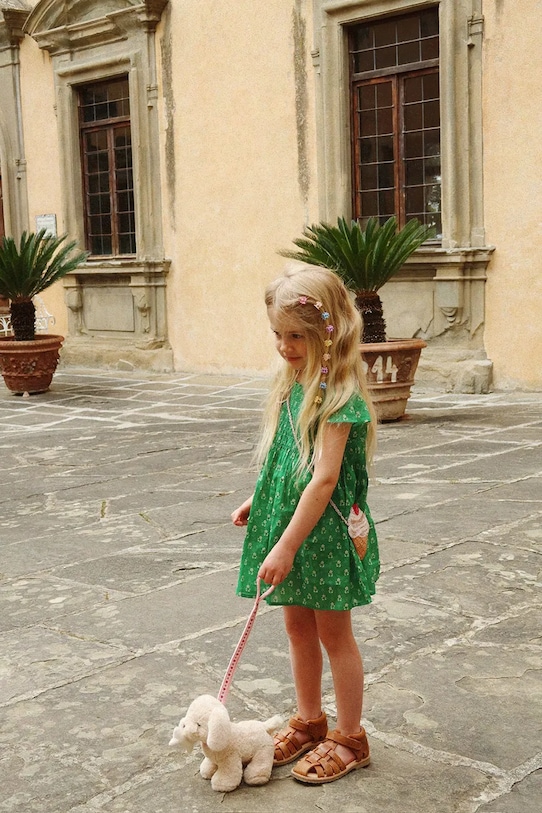 Konges Sløjd sukienka bawełniana dziecięca CAMI SMOCK DRESS GOTS KS104719.PPY2