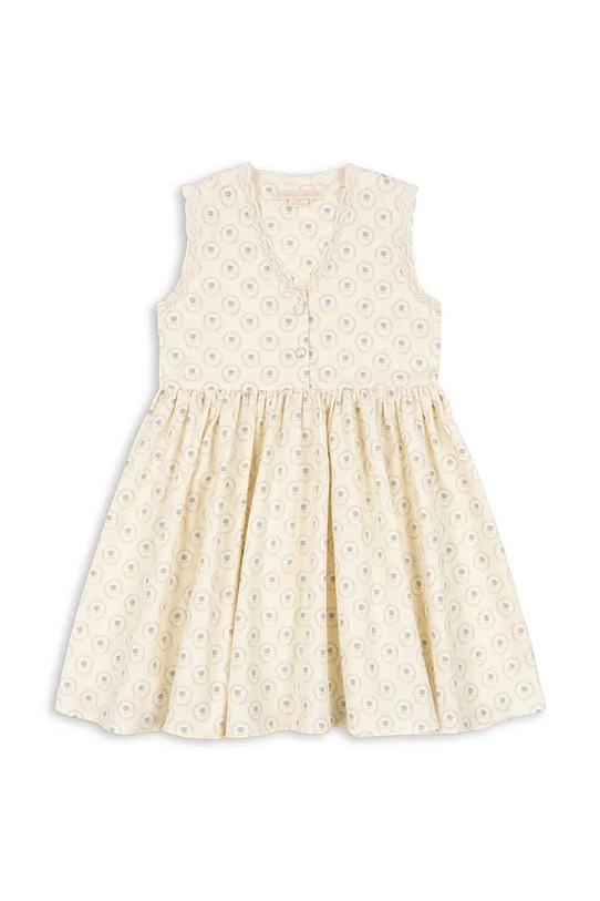 Konges Sløjd sukienka bawełniana dziecięca COEUR LACE DRESS GOTS KS104747.PPY2 beżowy SS26