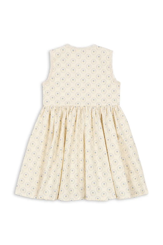 Dziewczynka Konges Sløjd sukienka bawełniana dziecięca COEUR LACE DRESS GOTS KS104747.PPY2 beżowy