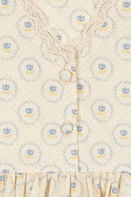 Konges Sløjd sukienka bawełniana dziecięca COEUR LACE DRESS GOTS beżowy KS104747.PPY2