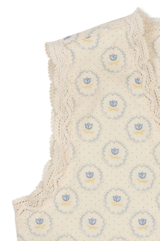 Konges Sløjd sukienka bawełniana dziecięca COEUR LACE DRESS GOTS KS104747.PPY2 beżowy